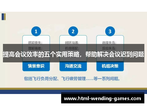提高会议效率的五个实用策略，帮助解决会议迟到问题