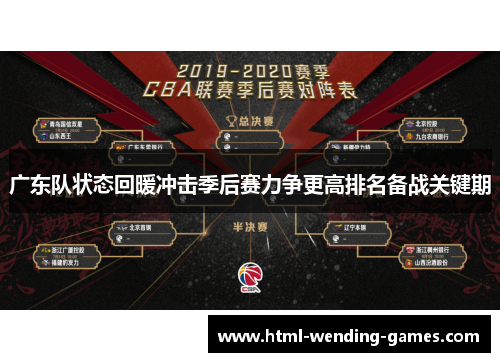 广东队状态回暖冲击季后赛力争更高排名备战关键期